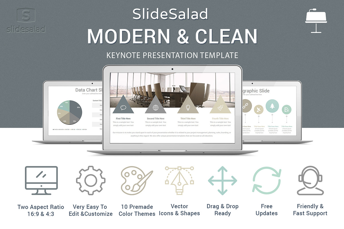 Modern Business Keynote Template, a Presentation Template by SlideSalad (Photo 2 of 16)