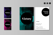 VICTORY Business Card Template, a Business Card Template by Nectarine (Thumbnail 3 of 9)