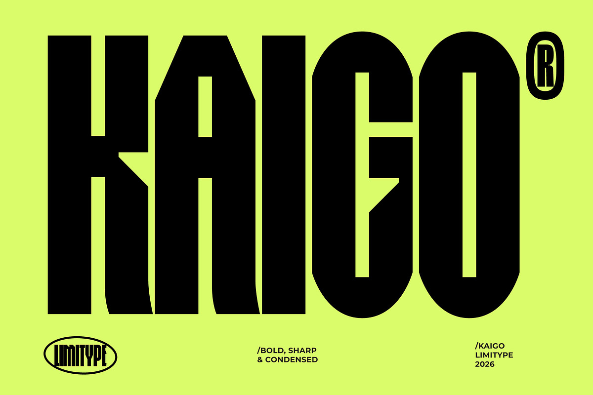 Kaigo - Bold Condensed Font, a Sans Serif Font by limitype (Photo 1 of 12)