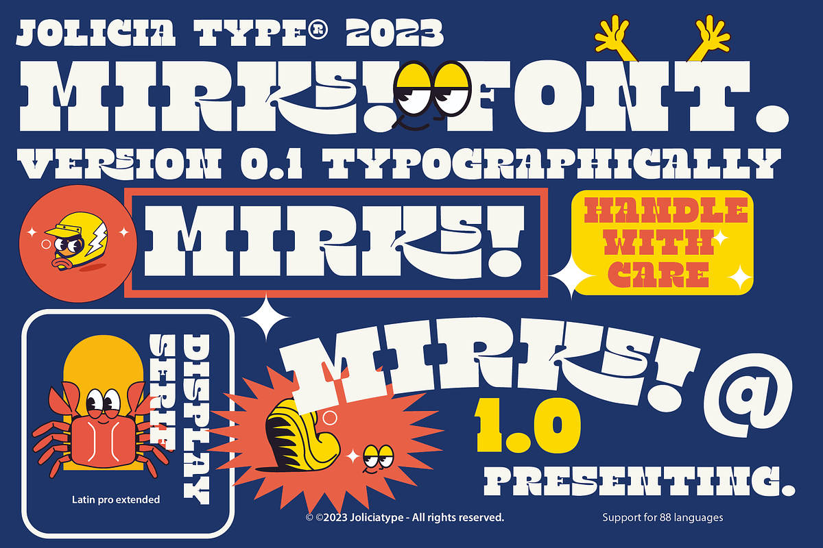 MIRKS | Retro Font, a Slab Serif Font by Jolicia Type (Photo 1 of 6)