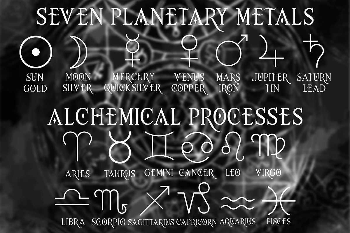 Alchemy Symbols, an Object Illustration by TheSlavicRoots (Photo 3 of 5)