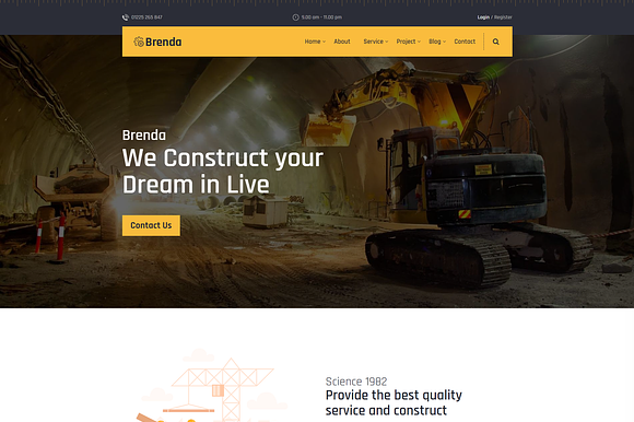 Building Construction HTML Template preview 4