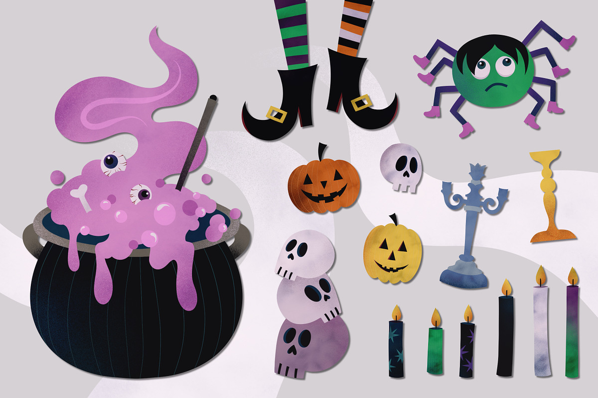 Halloween Party. 80+ Illustrations, a Decorative Illustration by Vicccky (Photo 5 of 9)