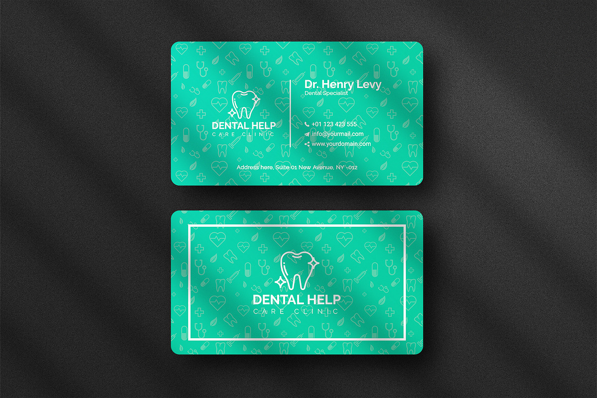 Dental Business card & 3 Mock-up, a Business Card Template by Smashing_Studio (Photo 4 of 10)