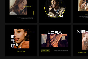Futuristic Instagram Post Templates, a Social Media Template by Filip Studio