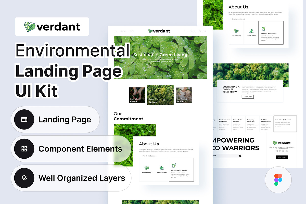 Environmental Conservation UI Kit, an UI Kit Template by hiddemaru (Photo 1 of 6)
