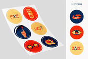 Smoking Hot | Fiery vector set, an Illustration by katieromanoff_art (Thumbnail 10 of 15)