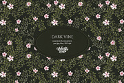 Dark Vine Watercolor Pattern, a Wallpaper Graphic by Webvilla Studio (Thumbnail 1 of 6)