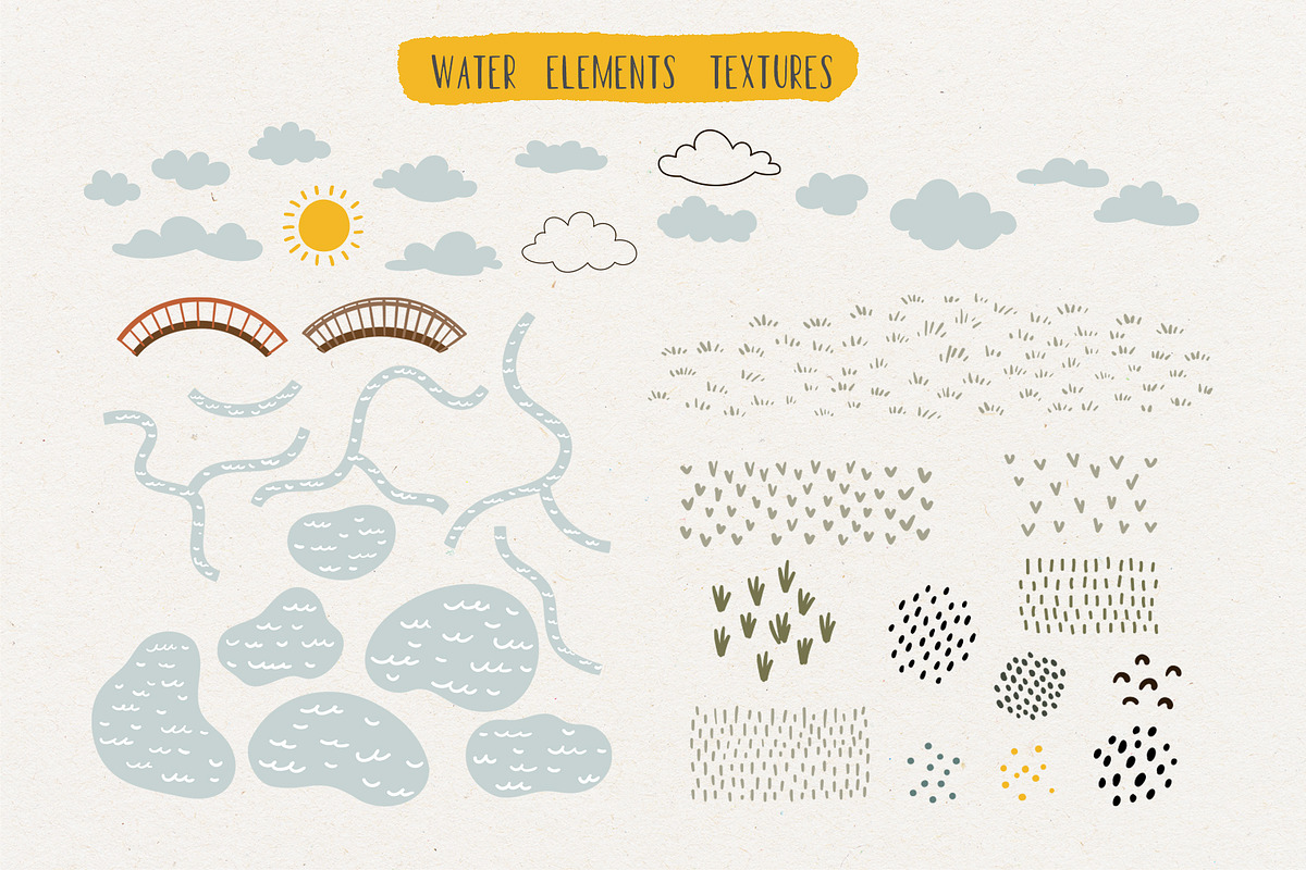 Whimsy Farm Map Clipart, a Decorative Illustration by Jenny Quince (Photo 3 of 13)