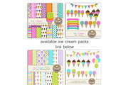 Ice Cream Digital Papers and Clipart, a Pattern Graphic by JennyL Designs (Thumbnail 5 of 5)