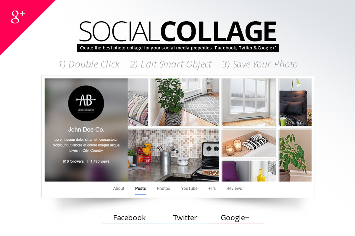 Social Collage | Profile & Cover, a Templates & Theme by Pixel Strawberry (Photo 4 of 4)