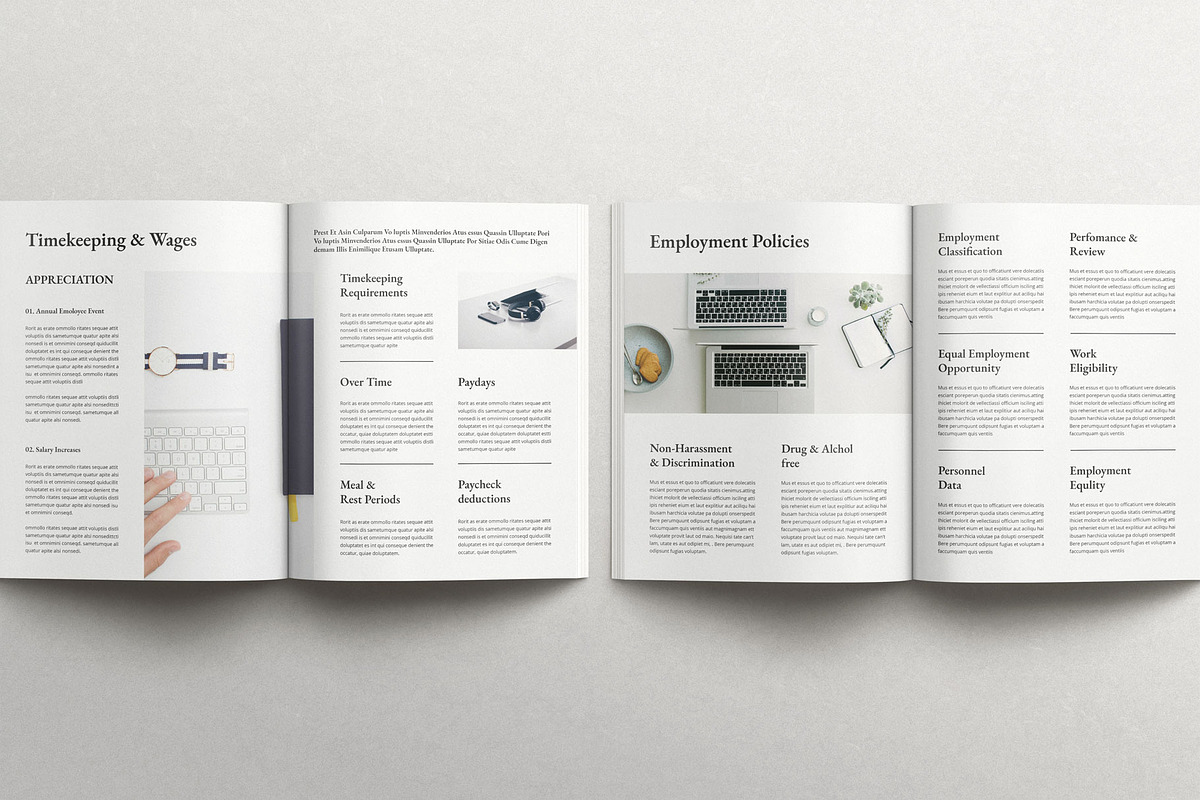Employee Handbook Template, a Magazine Template by TemplatesForest (Photo 3 of 9)