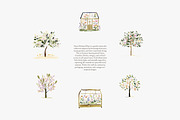 orchard watercolor clipart set, a Decorative Illustration by Patishop Art (Thumbnail 7 of 9)