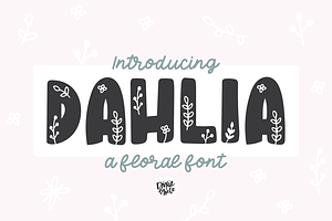 DAHLIA Scandinavian Floral Font