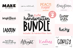 Cute Handwritten Font Bundle | Vol 2, a Script Font by KA Designs