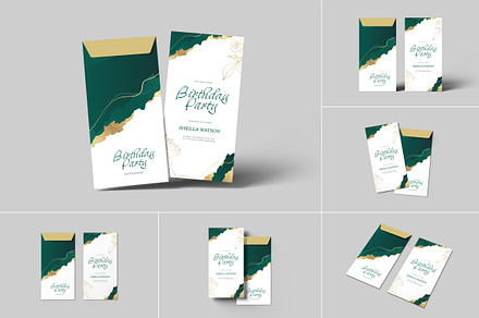 Vertical Card with Envelope Mockups, an Advertising Mockup by artimasa
