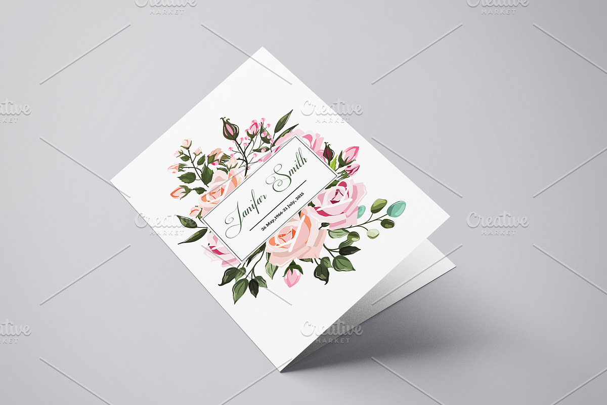 Funeral Program Template - V1000 preview 4