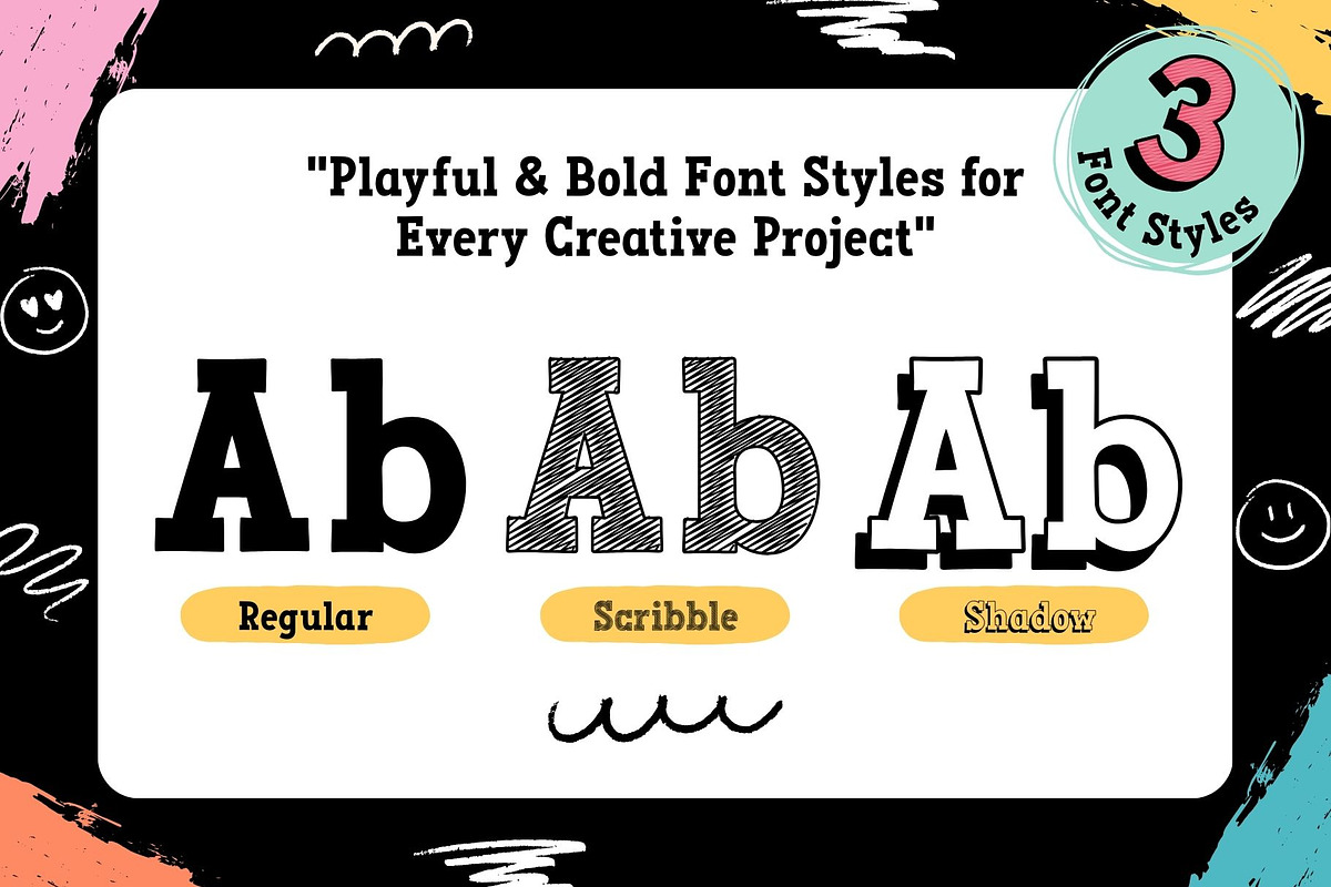 Fox Kiddy : 3 Font Styles, a Handwritten Font by Fox7 By Rattana (Photo 2 of 13)