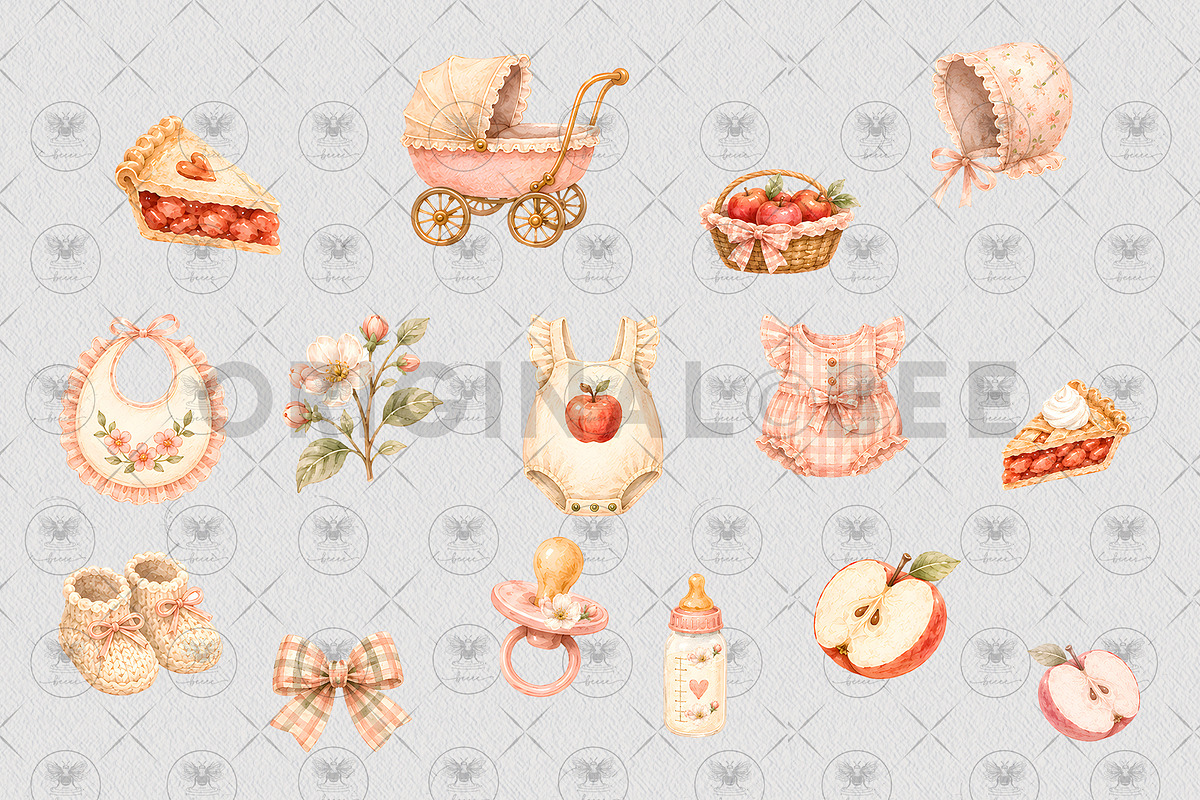 Little Pie Baby Autum Clipart, a Decorative Illustration by BigCakeBee (Photo 3 of 4)