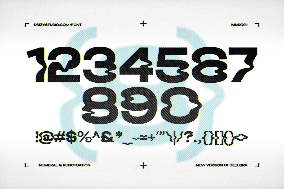 Telgra Neue - An Experimental Warped, a Font by Drizy (Photo 3 of 9)