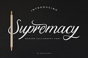 Supremacy Script Font, a Script Font by AQR Studio (Thumbnail 1 of 4)