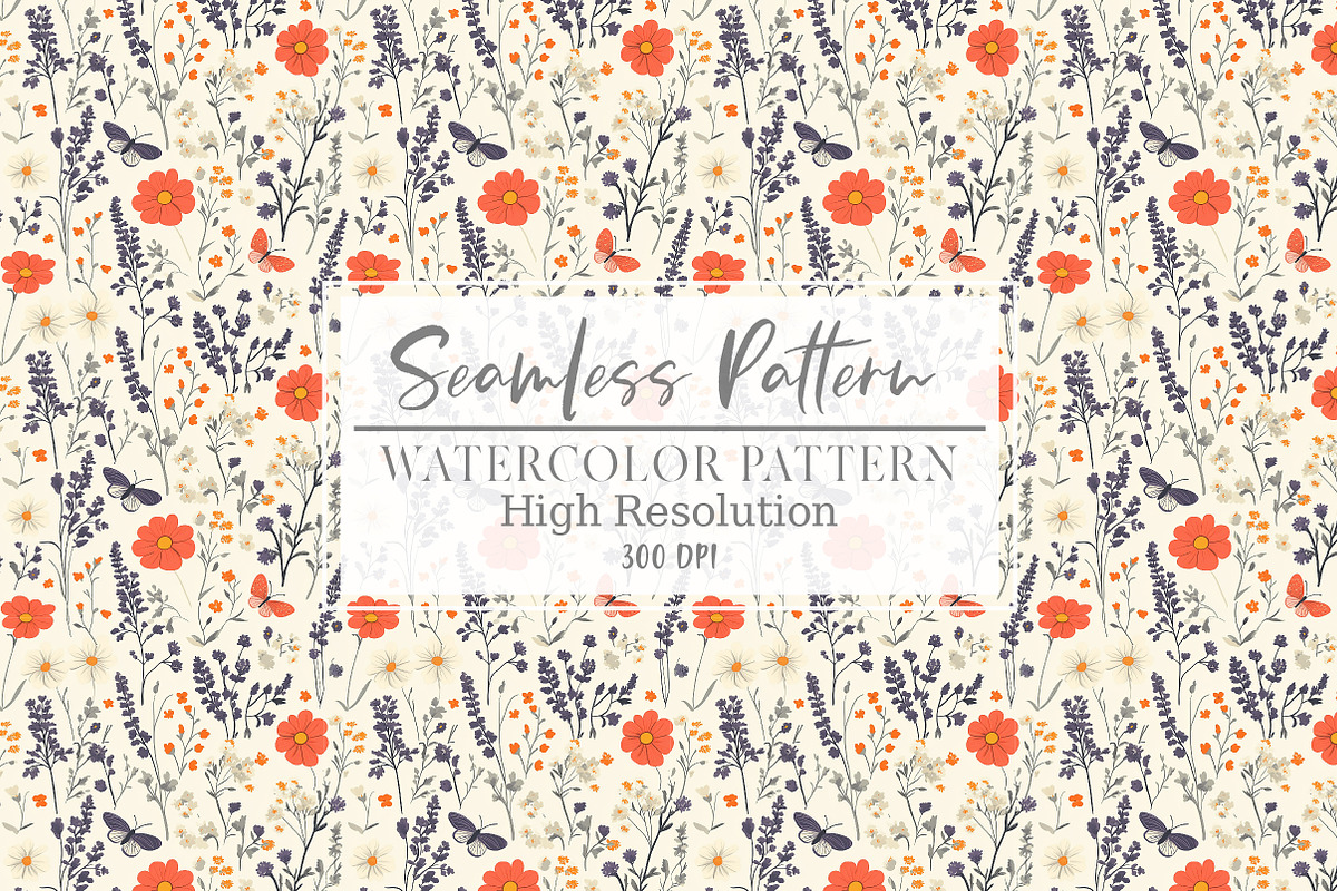 Floral Seamless Pattern, a Seasonal Illustration by Layerology (Photo 1 of 3)
