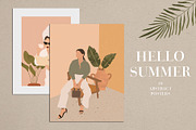 Hello Summer Abstract Posters, a Decorative Illustration by Miracles Everywhere (Thumbnail 1 of 9)