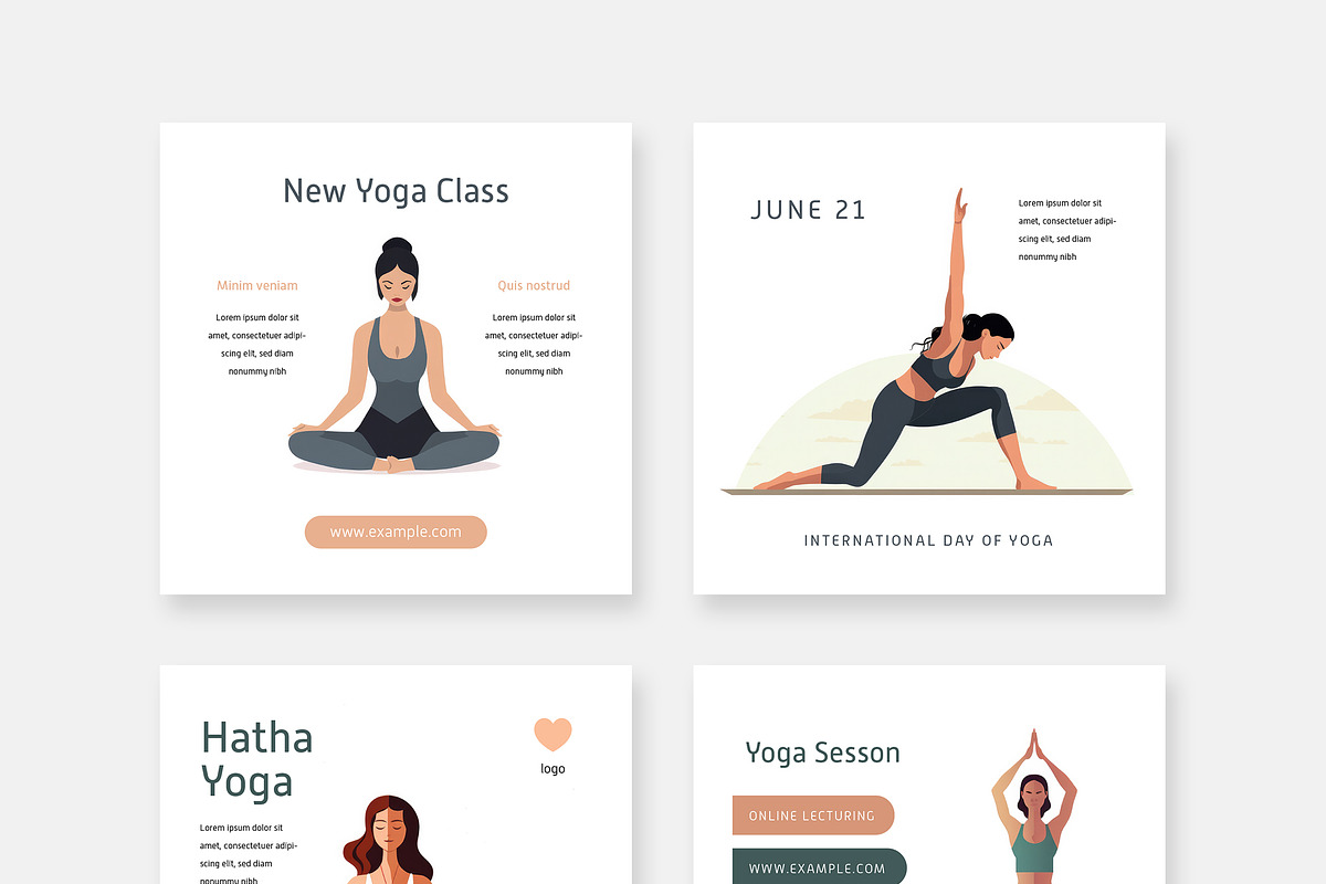Social Templates For Yoga Masters, a Social Media Template by Filip Studio (Photo 2 of 2)