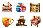 Fall Reading Nook Clipart, an Illustration by CreationArt (Thumbnail 5 of 5)