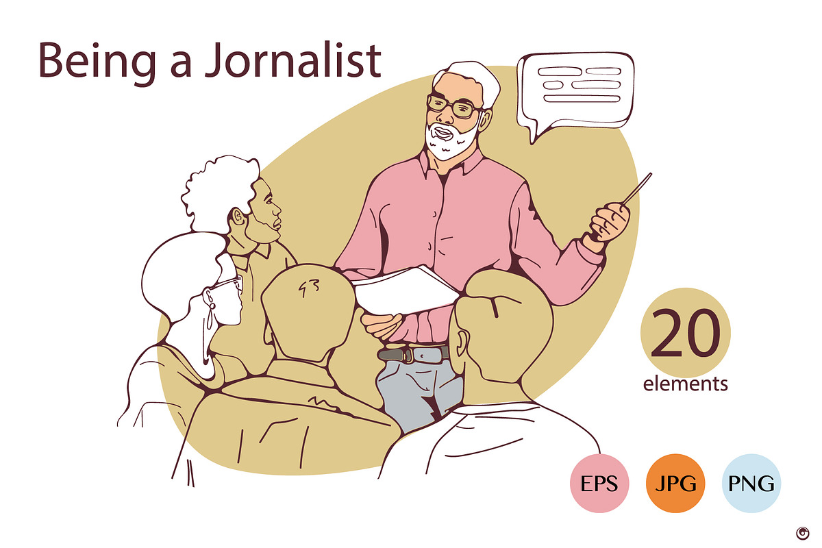 Being a journalist, a Person Illustration by Olillia (Photo 11 of 12)