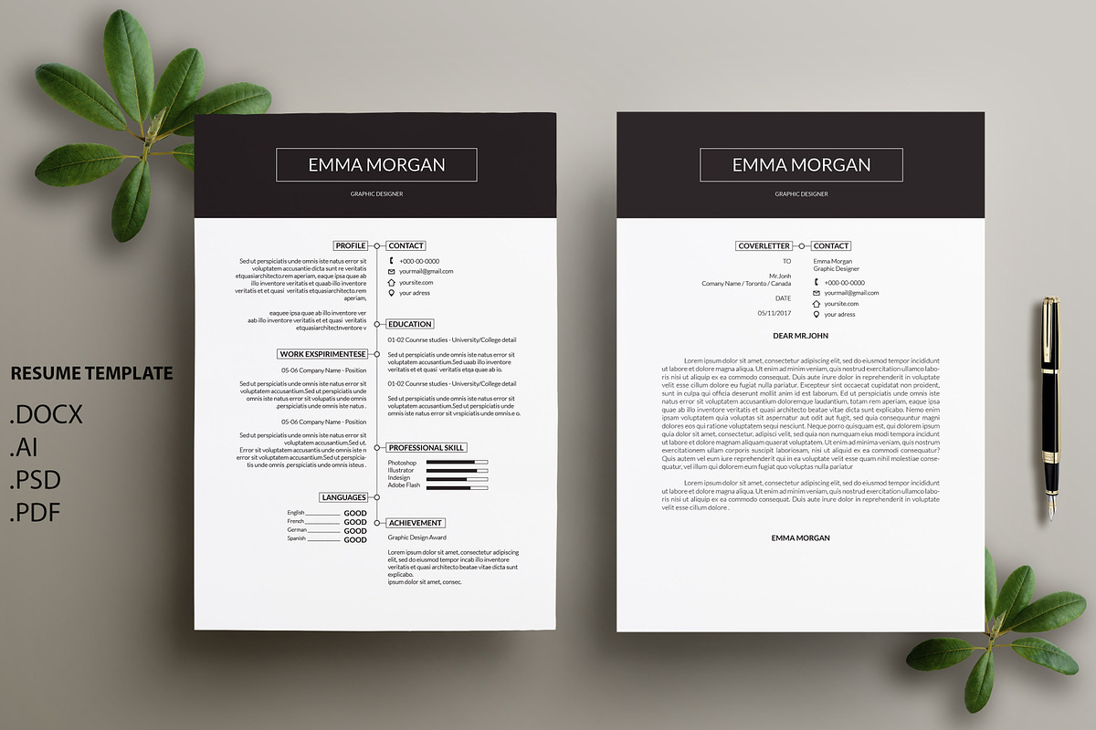 Professional CV / Resume Template /M, a Resume Template by Showy68 Template (Photo 1 of 3)