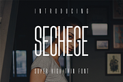 Sechege Lite Slim Font, a Sans Serif Font by Monoletter Studio (Thumbnail 1 of 4)
