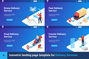 Isometric landing page template, a Templates & Theme by Genestro Shop (Thumbnail 1 of 5)