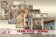Fashion Junk Journal 1920s sewing, an Object Illustration by CraftArtStory (Thumbnail 3 of 6)