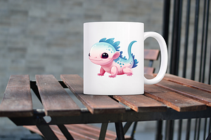 Cute Axolotl Sublimation Clipart Bun