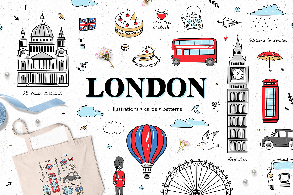 London Illustrations & Patterns, an Illustration by Redchocolate (Photo 1 of 9)