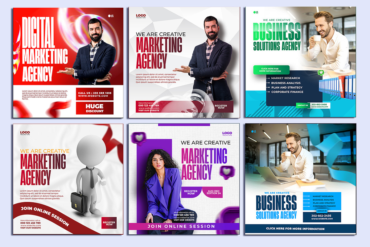 corporate social media post template, a Social Media Template by graphic bakers (Photo 2 of 5)