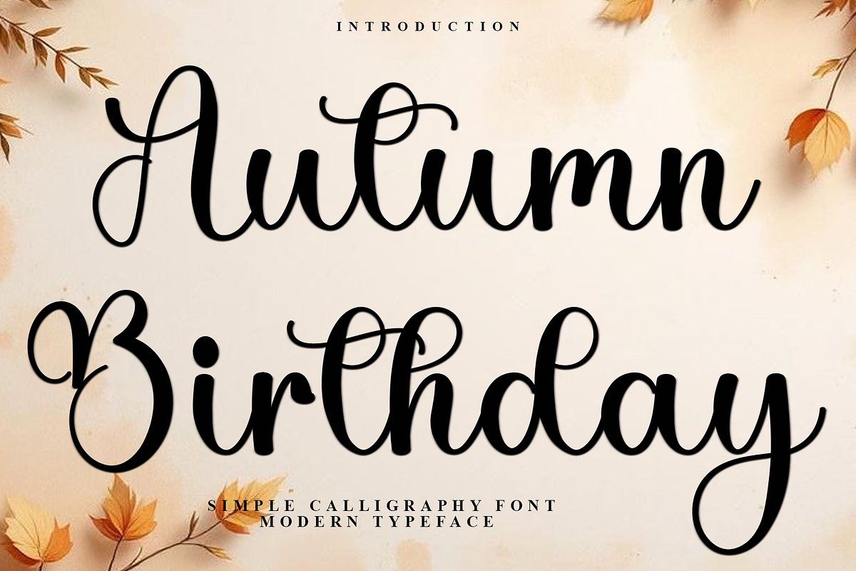 Autumn Birthday, a Handwritten Font by InermediaSTUDIO (Photo 1 of 8)