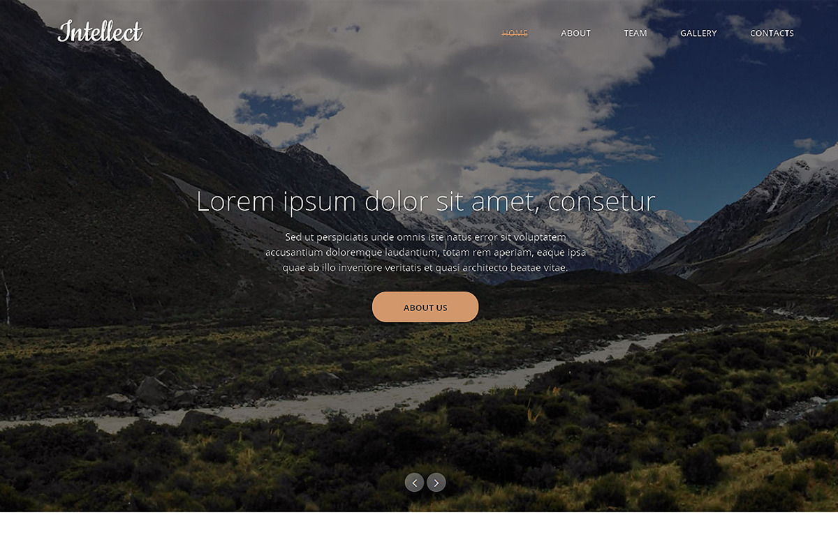 Intellect Responsive One Page Theme, a Landing Page Template by IceTemplates (Photo 1 of 3)