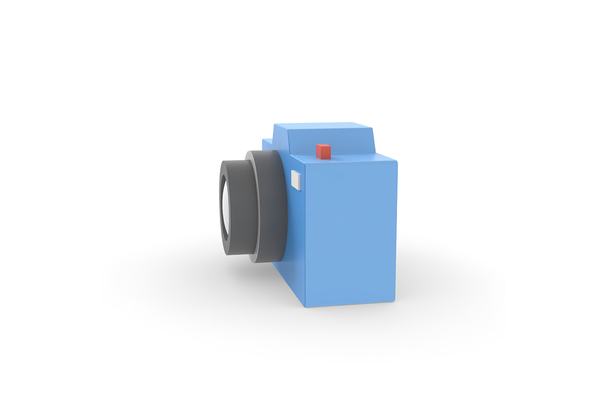 Camera simple design graphic cartoon, an Object 3D Model by CGTech (Photo 3 of 9)