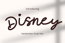 Disney is Script handwritten font