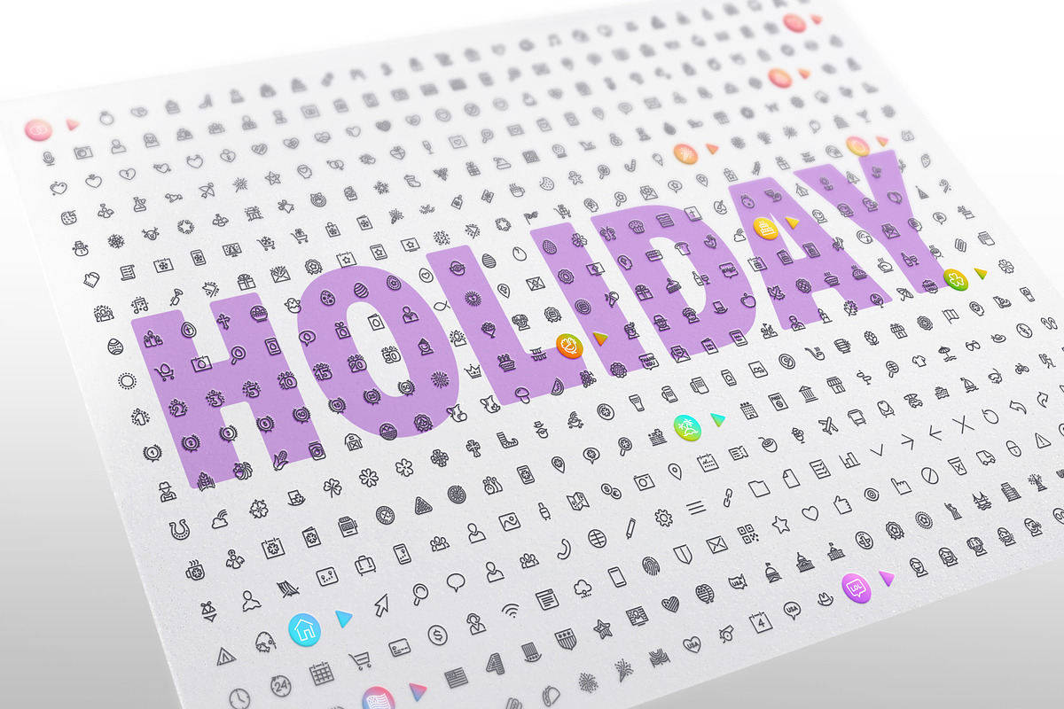 Holidays 728 Line Icons Bundle, an Outline Icon by Voysla's Shop (Photo 7 of 8)