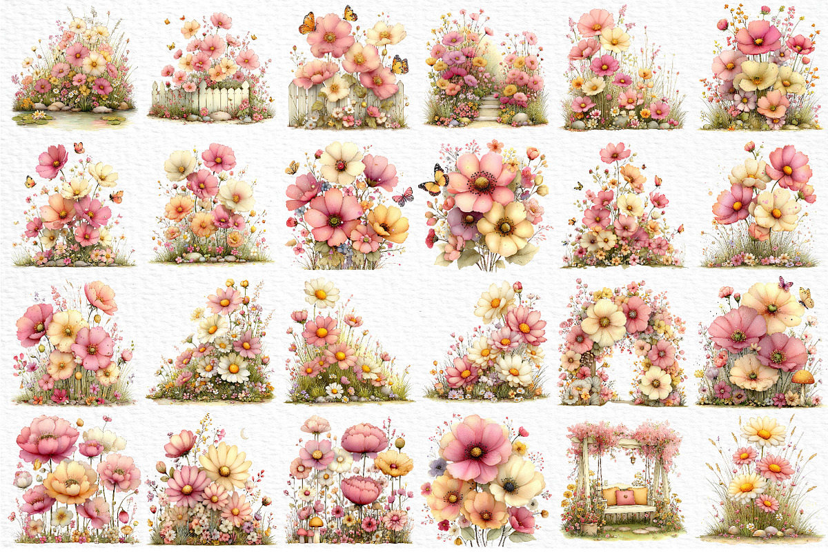 Whimsical Meadow Scenes Clipart, an Illustration by Craft Nest (Photo 9 of 12)