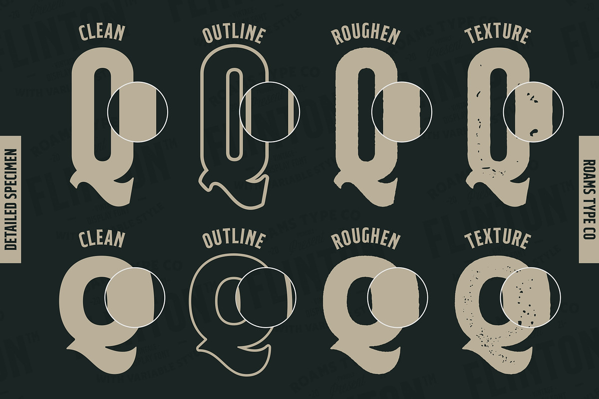 Flinton - Vintage Bundle Fonts, a Serif Font by Roams Type (Photo 4 of 14)