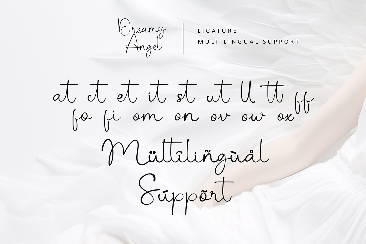 Dreamy Angel, a Handwritten Font by Letterara (Photo 8 of 11)