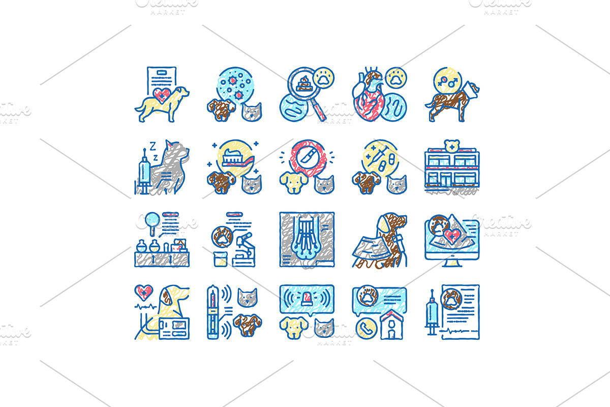 Hospital Pet Health Examination, an Object Illustration by pikepicture