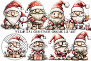 Whimsical Christmas Gnome Clipart, an Illustration by OK Design (Thumbnail 2 of 6)