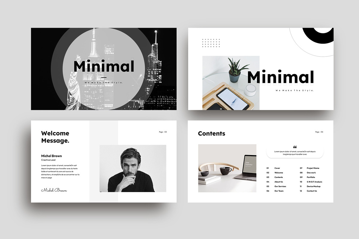 Minimal Presentation Template, a Presentation Template by Studio_Clarity (Photo 2 of 5)