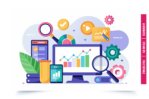 Digital marketing analytics, an Illustration by Tanuart