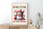 Funny Cute Snowman Png Christmas PNG, an Illustration by SinaCreation (Thumbnail 4 of 7)